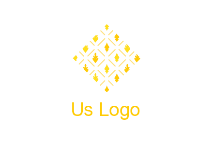 leaves in tile shape symbol