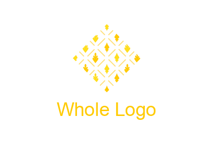 leaves in tile shape symbol