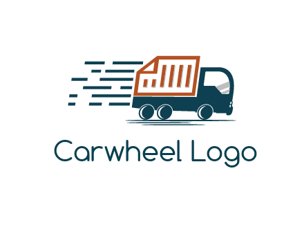 document behind truck with speedy lines