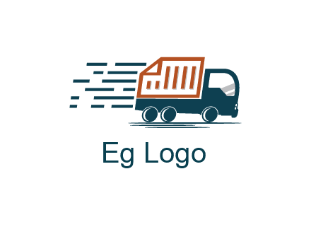 document behind truck with speedy lines