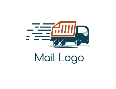 document behind truck with speedy lines