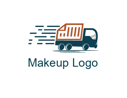 document behind truck with speedy lines