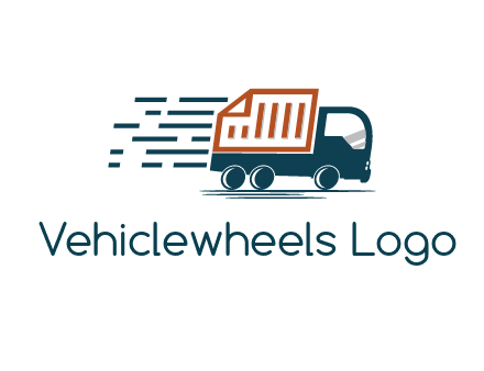 document behind truck with speedy lines