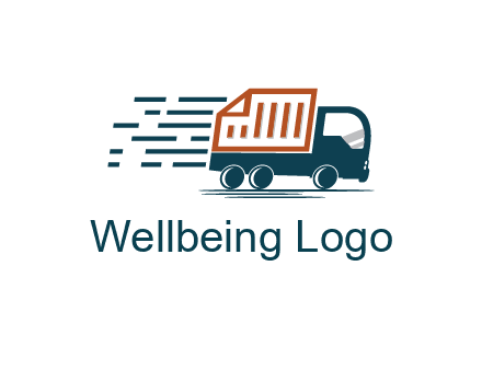 document behind truck with speedy lines