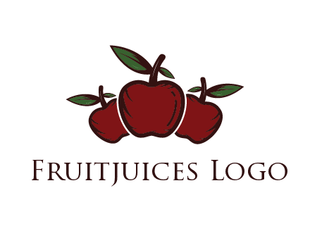 apples behind apple with leaves