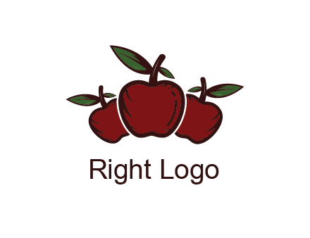 apples behind apple with leaves