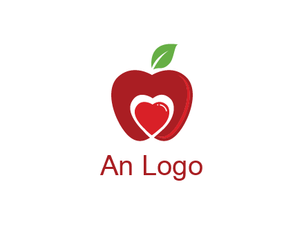 heart in apple