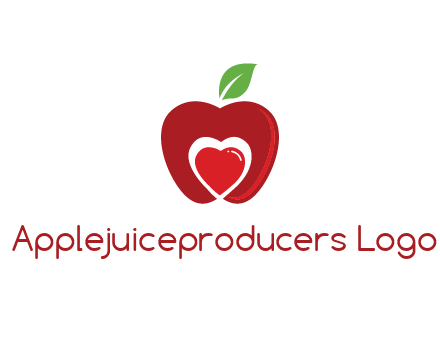 heart in apple