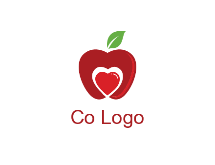 heart in apple