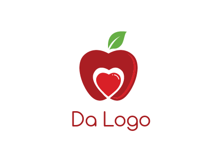 heart in apple