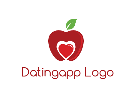 heart in apple