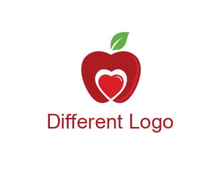 heart in apple