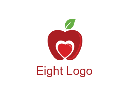 heart in apple