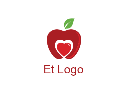 heart in apple