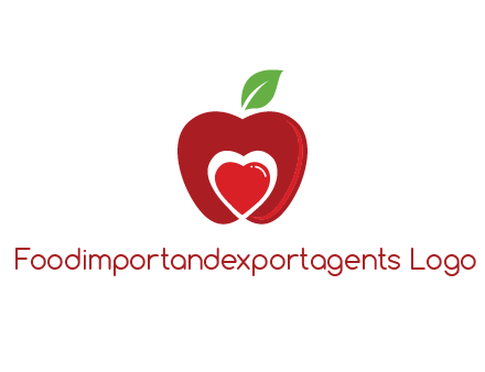 heart in apple