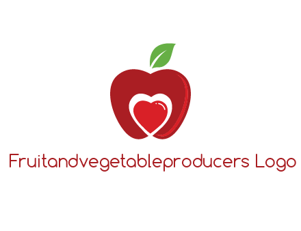 heart in apple