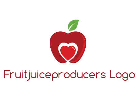 heart in apple