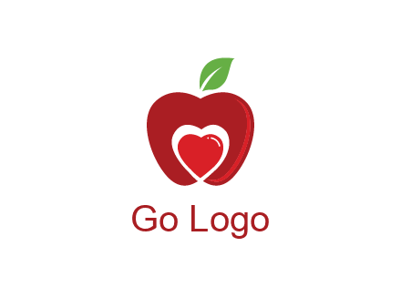 heart in apple