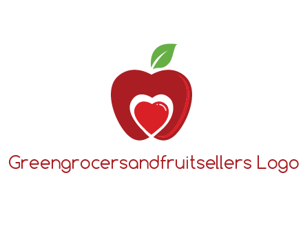 heart in apple
