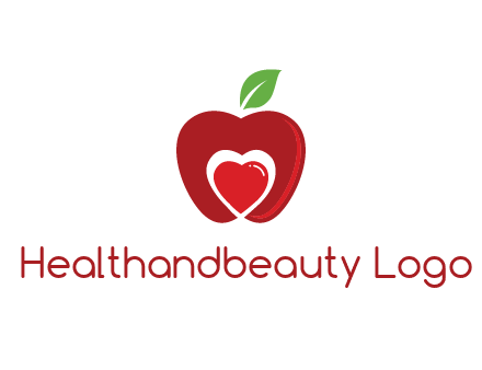 heart in apple