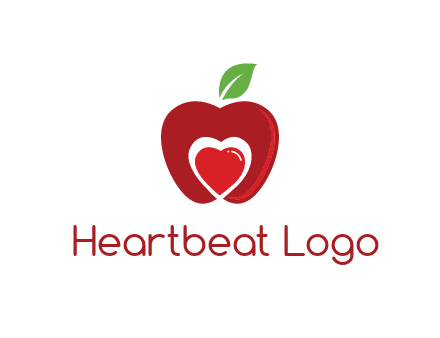 heart in apple