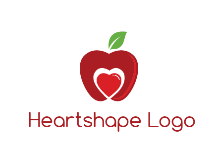 heart in apple