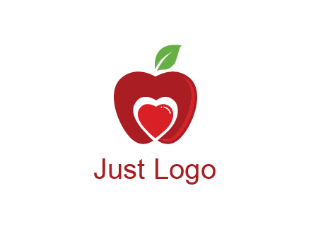 heart in apple