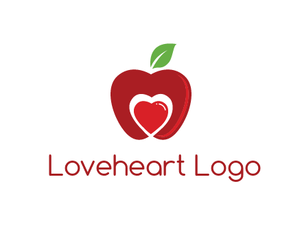 heart in apple