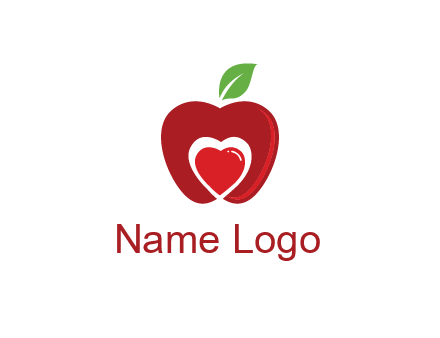 heart in apple