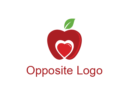 heart in apple
