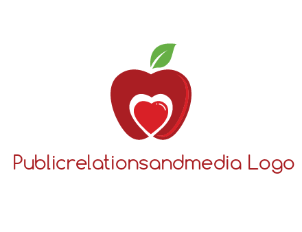 heart in apple