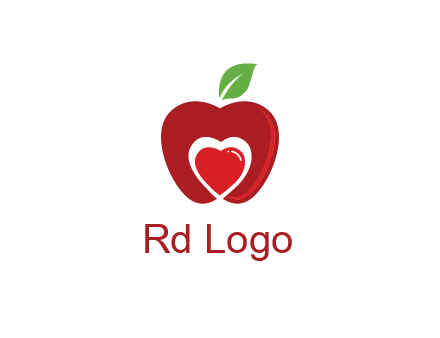heart in apple