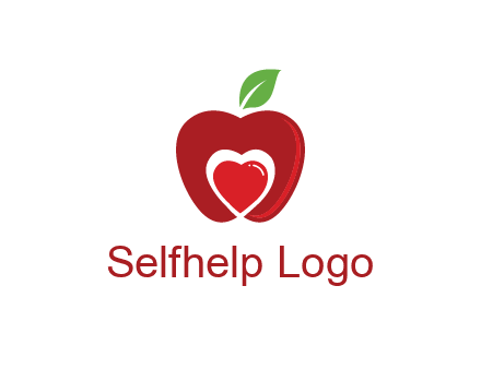 heart in apple