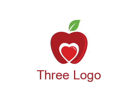 heart in apple