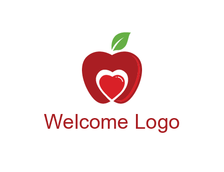 heart in apple