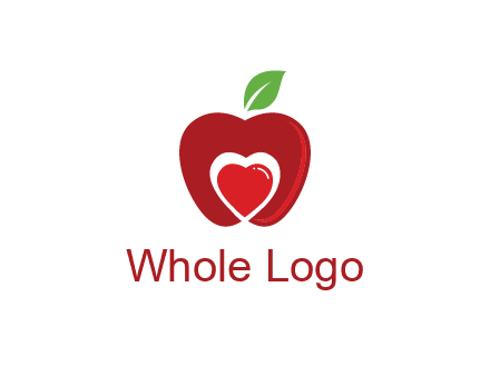 heart in apple