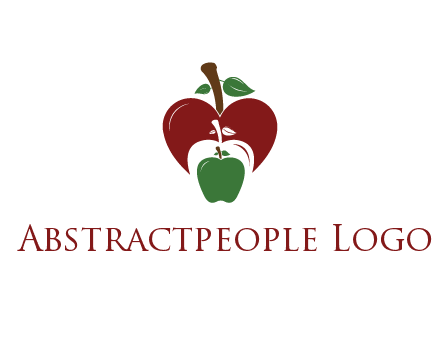 heart behind apples
