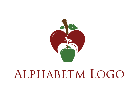 heart behind apples
