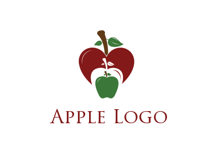heart behind apples