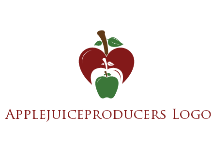heart behind apples