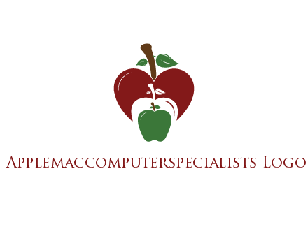 heart behind apples