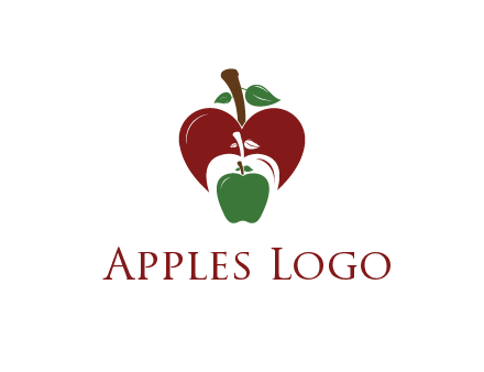 heart behind apples