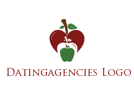 heart behind apples