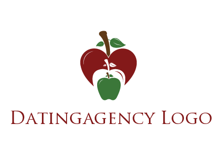 heart behind apples
