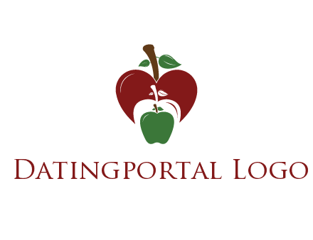 heart behind apples