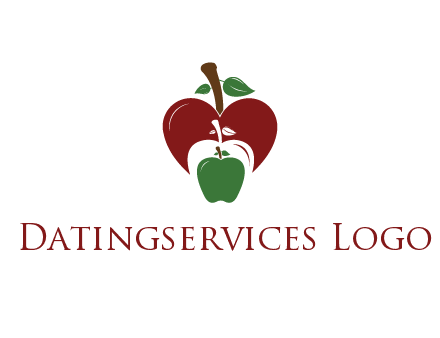 heart behind apples