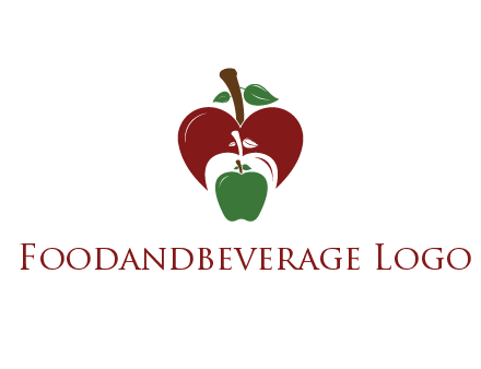 heart behind apples