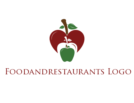 heart behind apples