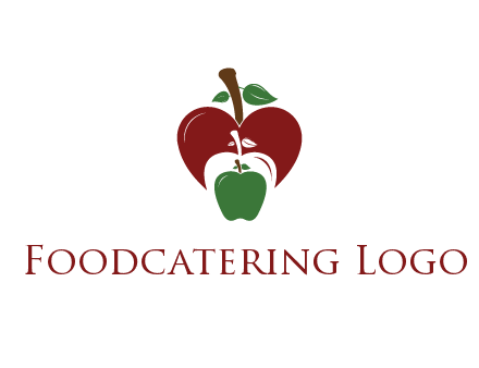 heart behind apples