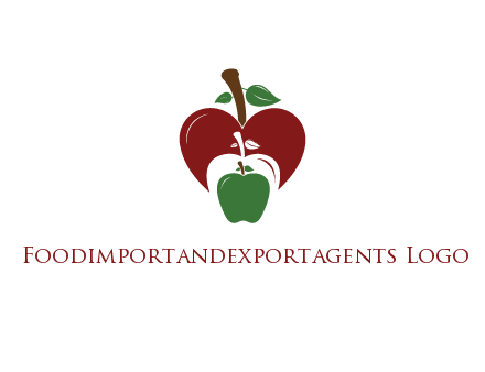 heart behind apples